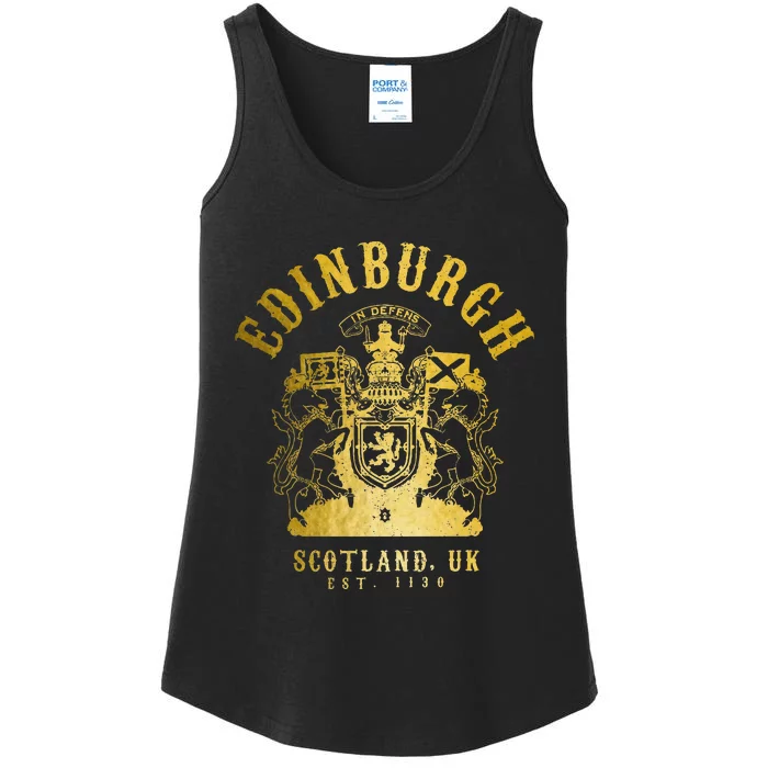 Edinburgh Scotland Uk Vintage Scottish Ladies Essential Tank