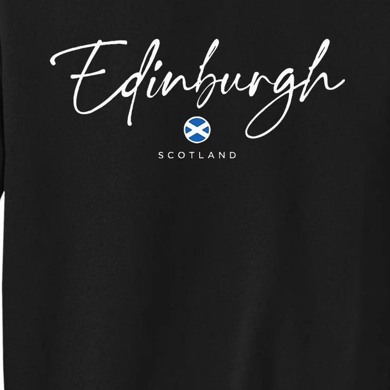 Edinburgh Scotland United Kingdom Uk Flag Tall Sweatshirt