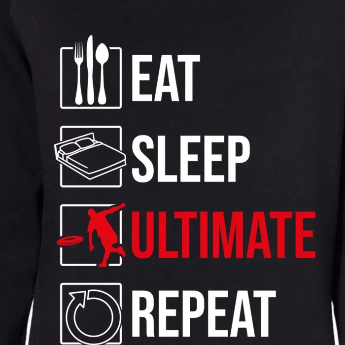 Eat Sleep Ultimate Repeat Funny Ultimate Frisbee Funny Gift Womens California Wash Sweatshirt