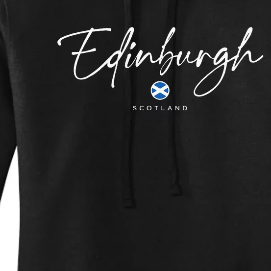 Edinburgh Scotland United Kingdom Uk Flag Women's Pullover Hoodie