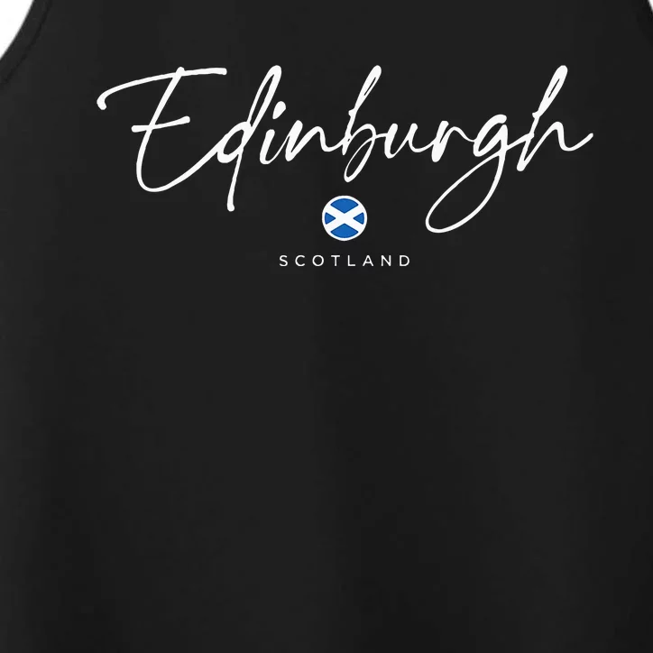 Edinburgh Scotland United Kingdom Uk Flag Performance Tank