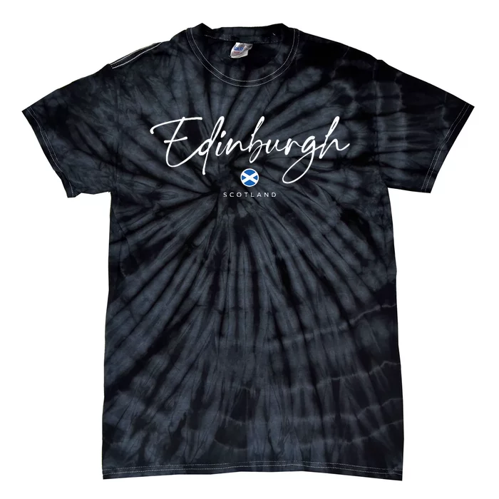 Edinburgh Scotland United Kingdom Uk Flag Tie-Dye T-Shirt