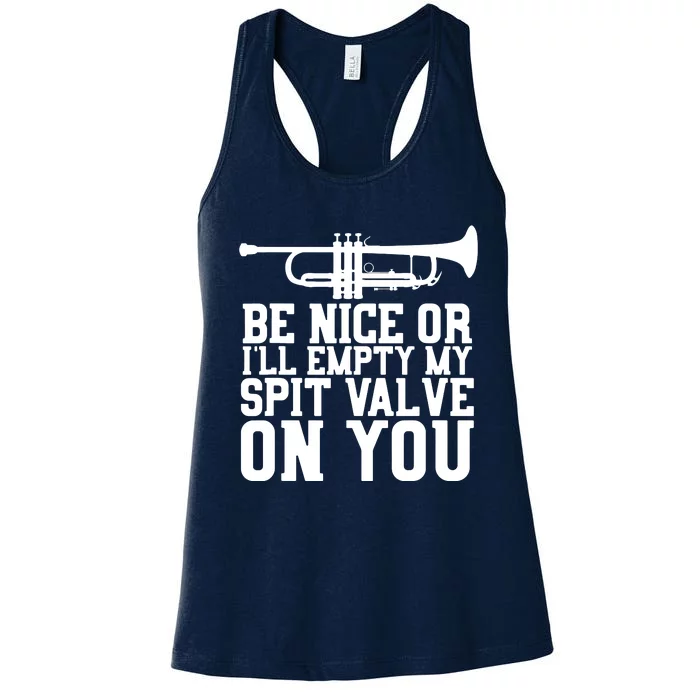 Empty Spit Valve Trumpet For Trumpet Player Women's Racerback Tank