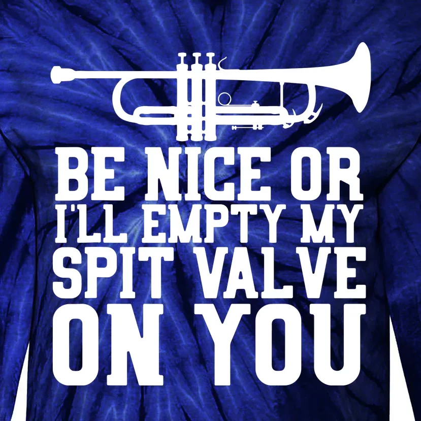 Empty Spit Valve Trumpet For Trumpet Player Tie-Dye Long Sleeve Shirt