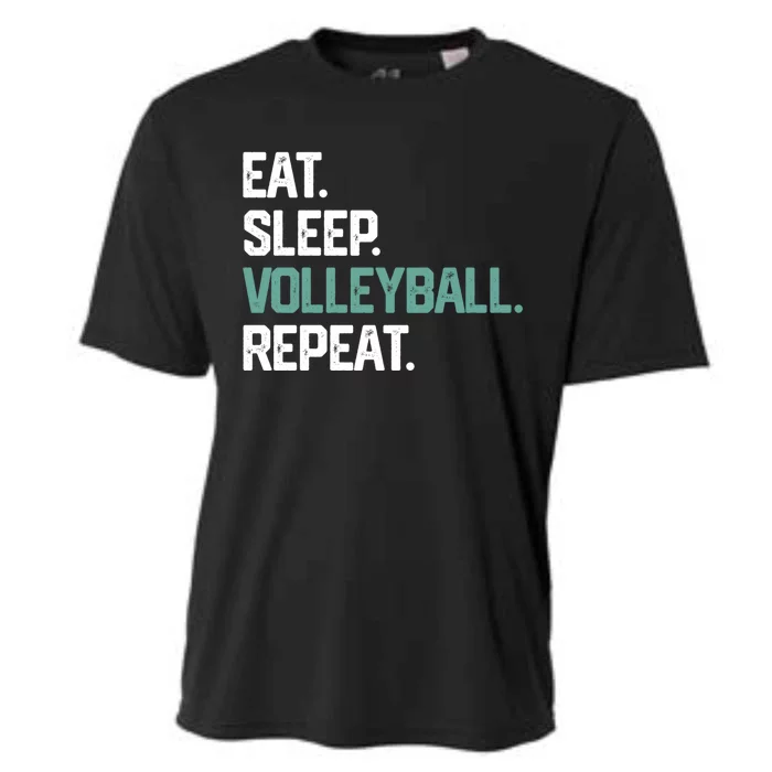 Eat Sleep Volleyball Repeat Team Coach Matching Cool Gift Cooling Performance Crew T-Shirt