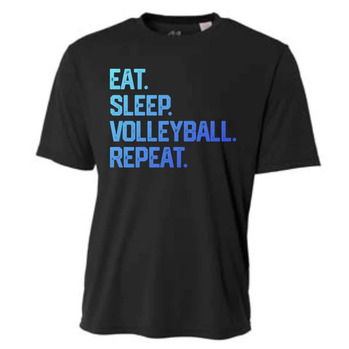 Eat Sleep Volleyball Repeat Team Coach Matching Cool Gift Cooling Performance Crew T-Shirt