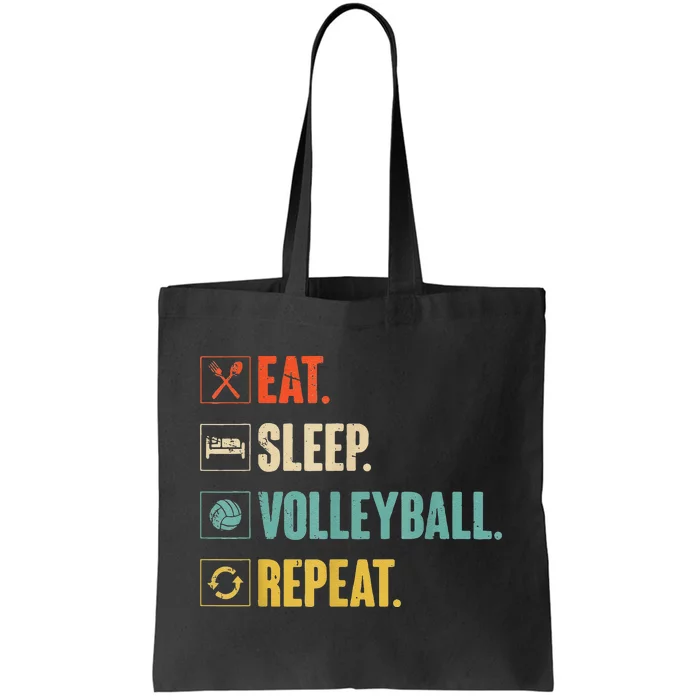 Eat Sleep Volleyball Repeat Vintage Volleyball Tote Bag