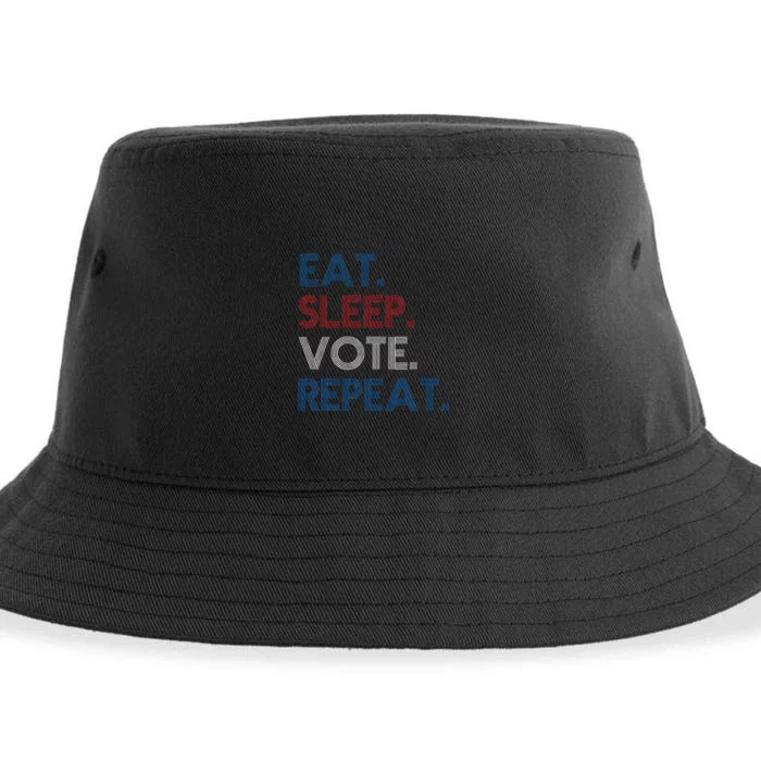 Eat Sleep Vote Repeat Election Day 2024 Vote Voting Usa Sustainable Bucket Hat