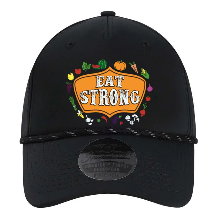 Eat Strong Vegetables Food Vegan Veggie Plant Powered Lovers Meaningful Gift Performance The Dyno Cap