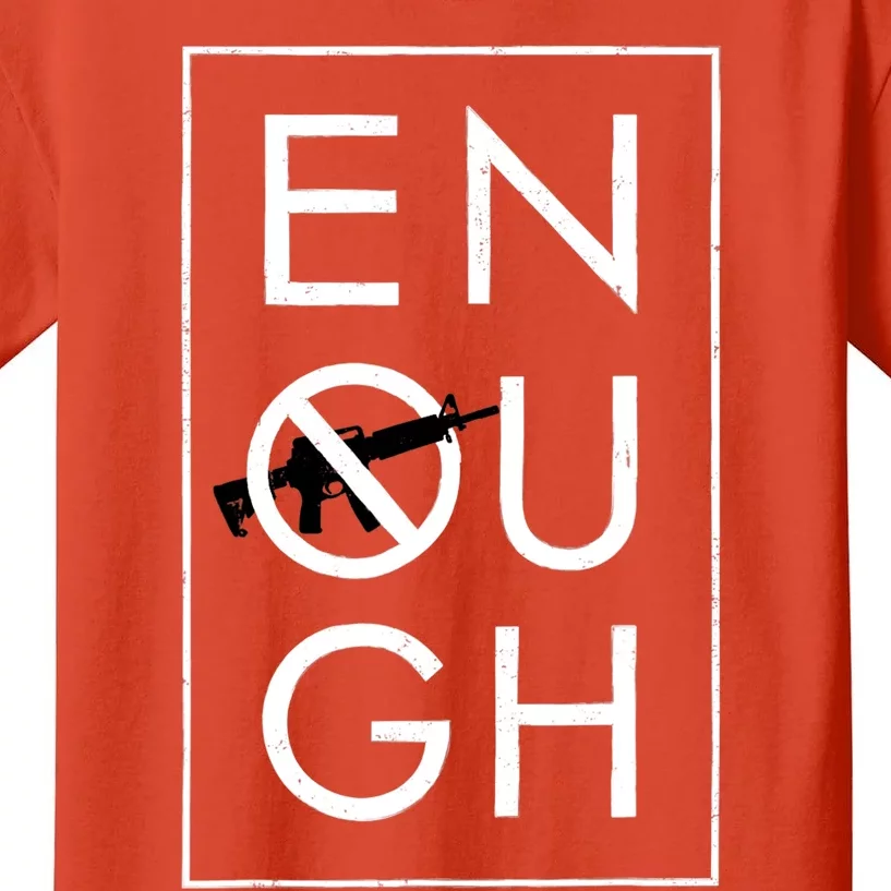 Enough School Walkout Shirt #Enough Ban Assault Weapons Kids T-Shirt