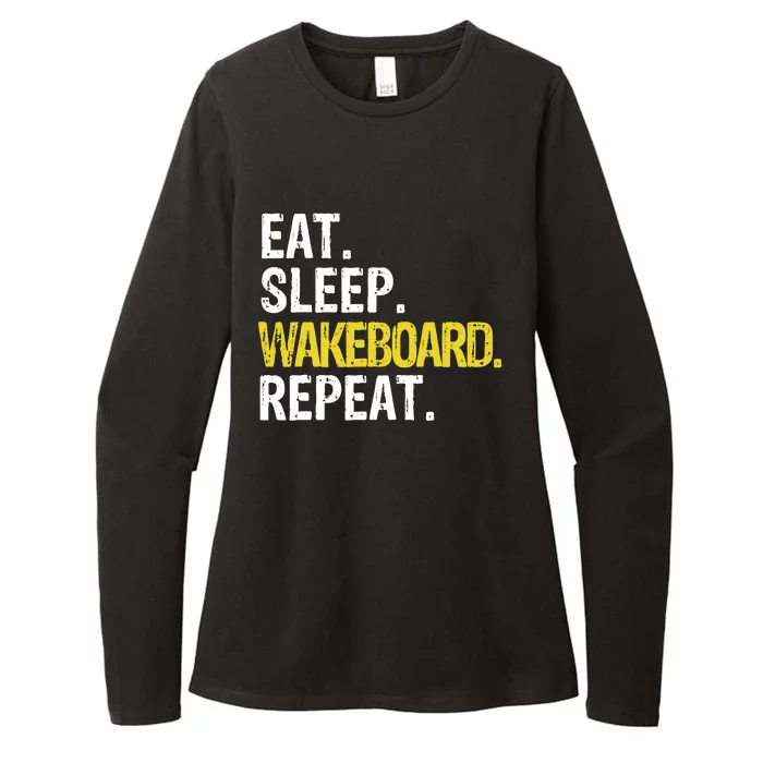 Eat Sleep Wakeboard Repeat Gift Womens CVC Long Sleeve Shirt