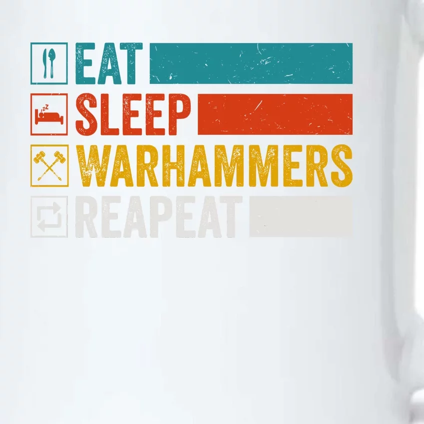 Eat Sleep Warhammers Repeat Funny Gamer Retro Video Gaming Black Color Changing Mug