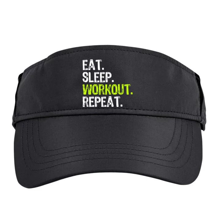 Eat Sleep Workout Repeat Funny Work Out Gym Funny Adult Drive Performance Visor