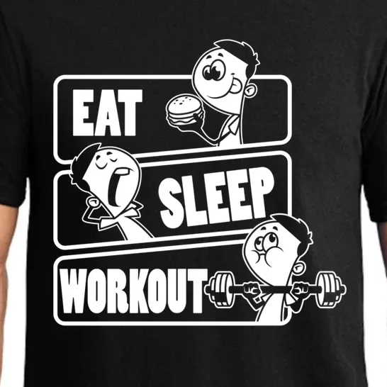 Eat Sleep Workout Repeat Gift Funny Work Out Gym Gift Funny Gift Pajama Set