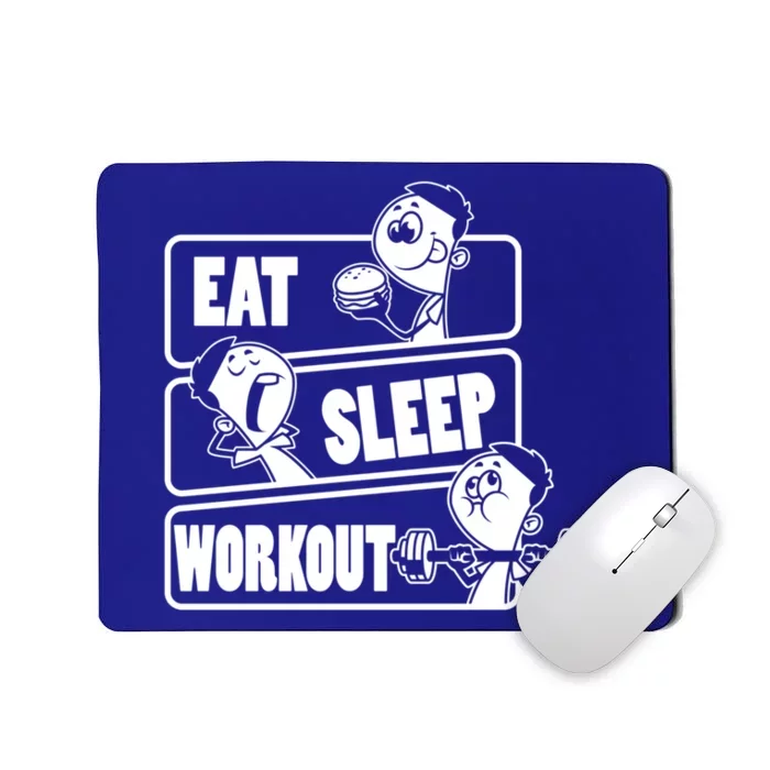 Eat Sleep Workout Repeat Gift Funny Work Out Gym Gift Funny Gift Mousepad