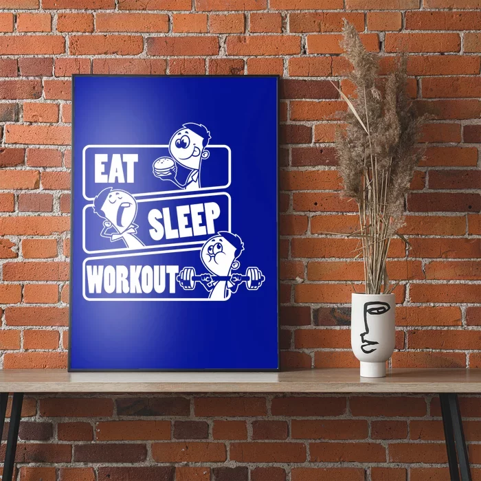 Eat Sleep Workout Repeat Gift Funny Work Out Gym Gift Funny Gift Poster