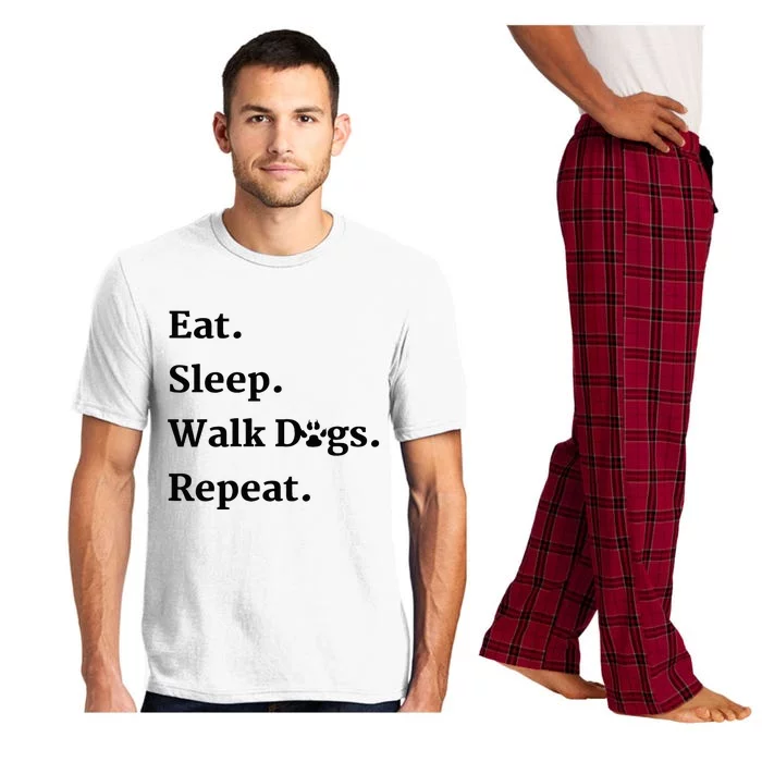 Eat Sleep Walk Dogs Repeat Dog Walker Pajama Set