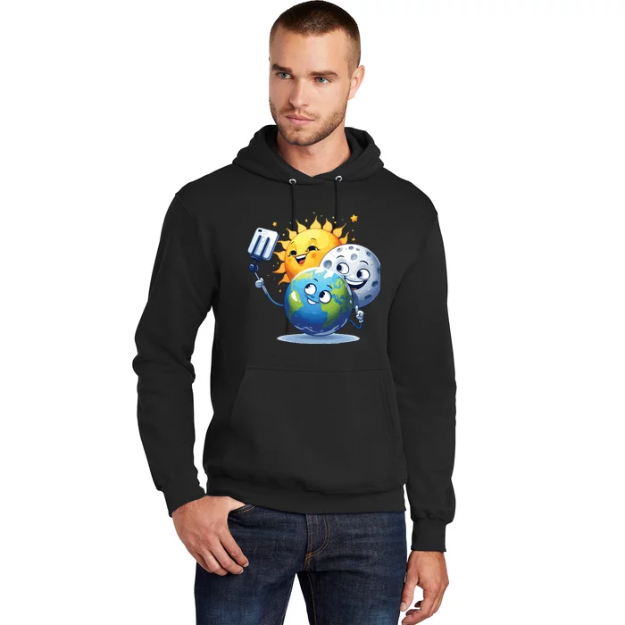 Earth Selfie With Moon And Sun Hoodie