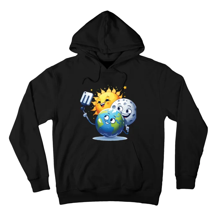 Earth Selfie With Moon And Sun Hoodie