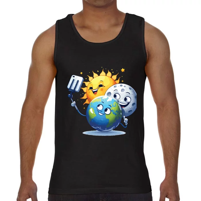 Earth Selfie With Moon And Sun Comfort Colors® Tank Top