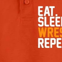 Eat Sleep Wrestle Repeat Wrestling Wrestler Funny Gift Dry Zone Grid Performance Polo