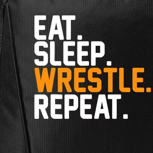 Eat Sleep Wrestle Repeat Wrestling Wrestler Funny Gift City Backpack