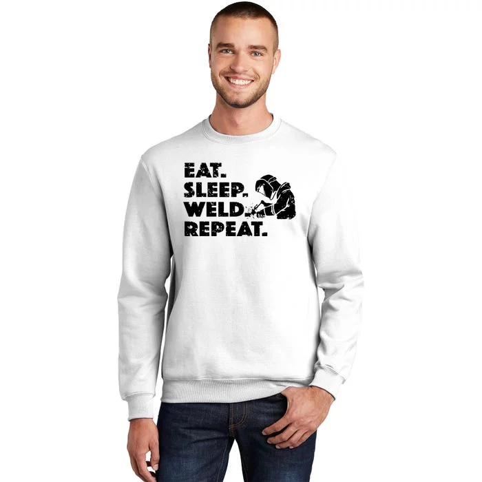 Eat Sleep Weld Repeat Funny Welder Sweatshirt