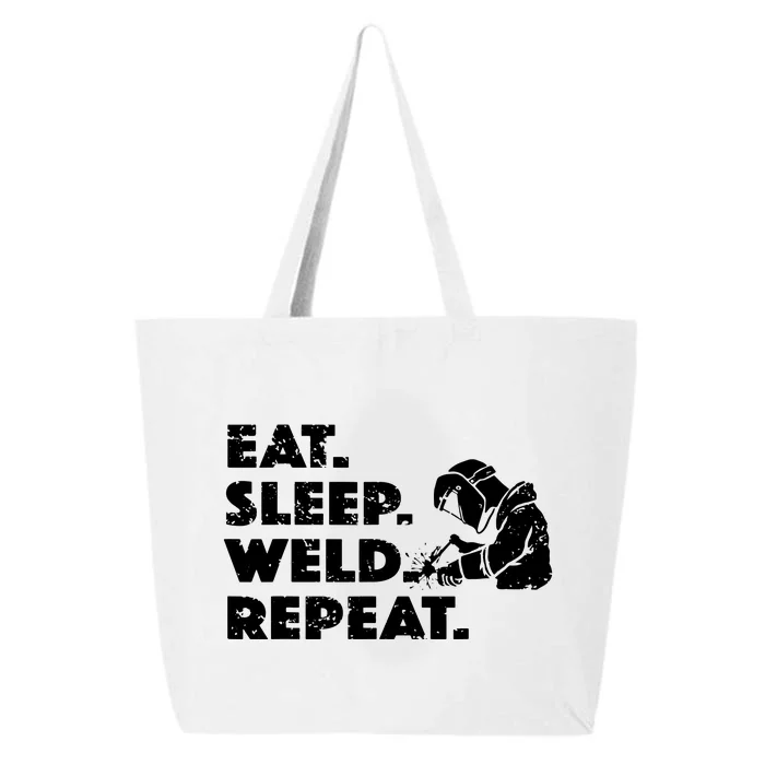 Eat Sleep Weld Repeat Funny Welder 25L Jumbo Tote