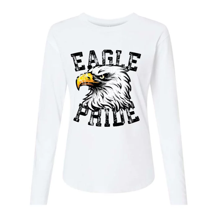 Eagle Spirit Wear Game Day School Mascot Sport Fan Team Womens Cotton Relaxed Long Sleeve T-Shirt