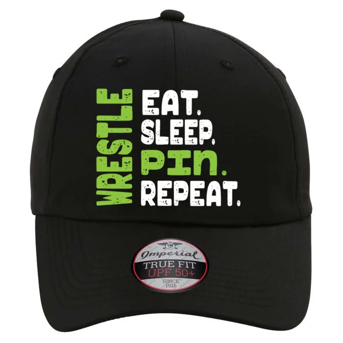 Eat Sleep Wrestle Repeat Wrestling Warm Up Gift The Original Performance Cap