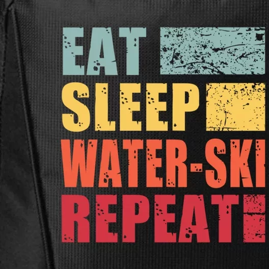 Eat Sleep WaterSki Repeat Gift City Backpack