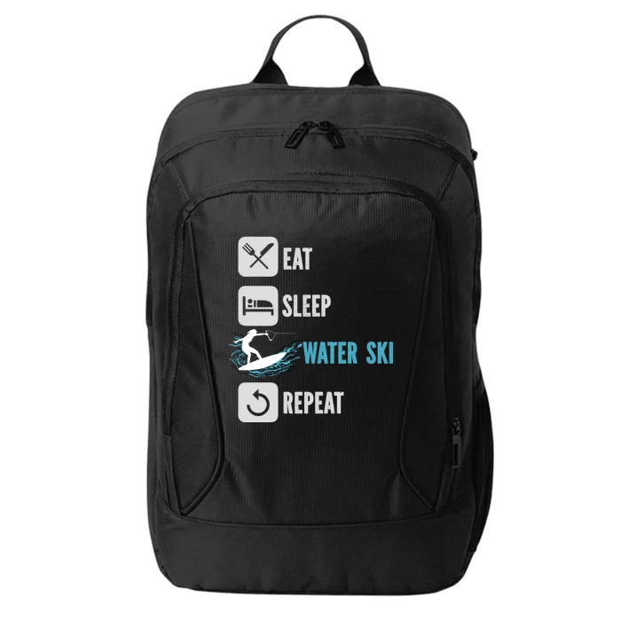 Eat Sleep Waterski Repeat Water Sports Skiing Gift City Backpack