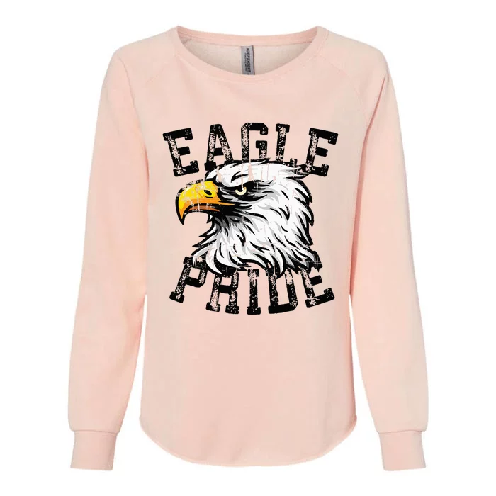 Eagle Spirit Wear Game Day School Mascot Sport Fan Team Womens California Wash Sweatshirt