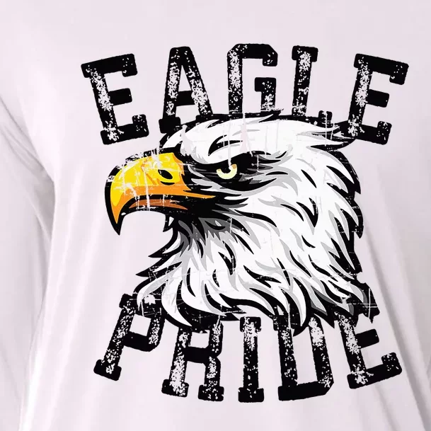 Eagle Spirit Wear Game Day School Mascot Sport Fan Team Cooling Performance Long Sleeve Crew