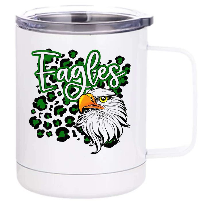 Eagle Spirit Wear Game Day School Mascot Sport Fan Team Front & Back 12oz Stainless Steel Tumbler Cup