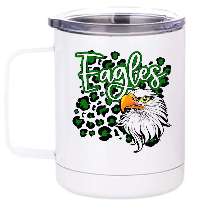 Eagle Spirit Wear Game Day School Mascot Sport Fan Team Front & Back 12oz Stainless Steel Tumbler Cup