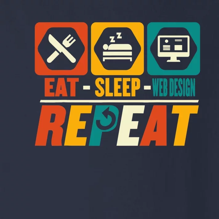 Eat Sleep Web Design Repeat Funny Developer Programmer Toddler Long Sleeve Shirt