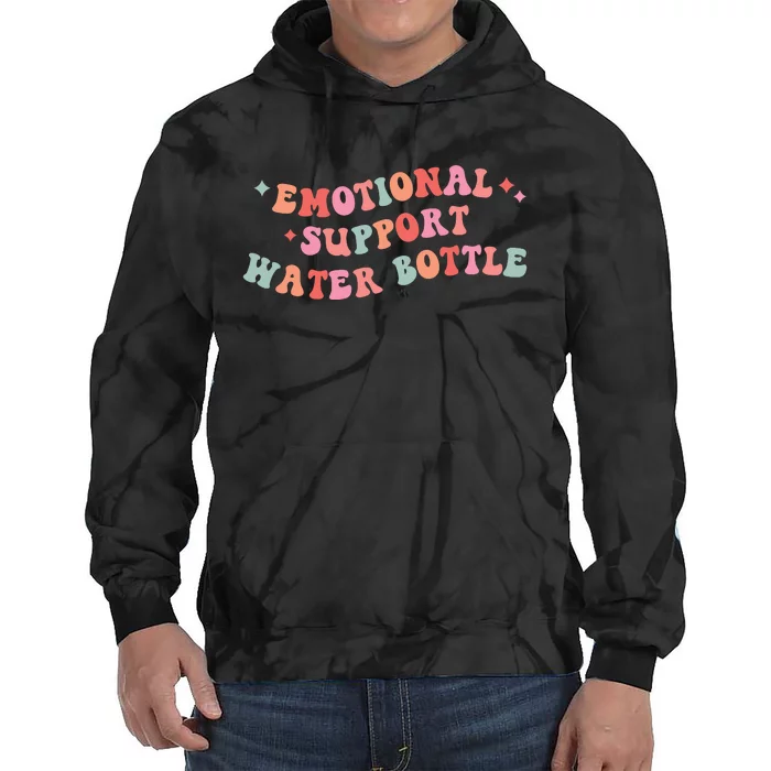 Emotional Support Water Bottle Tie Dye Hoodie