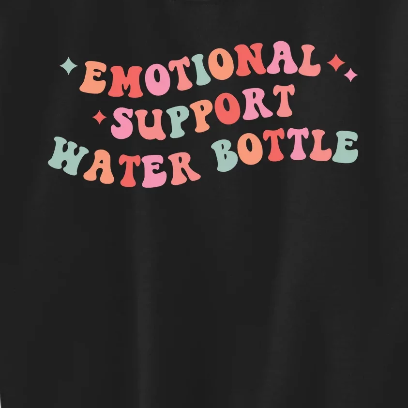 Emotional Support Water Bottle Kids Sweatshirt