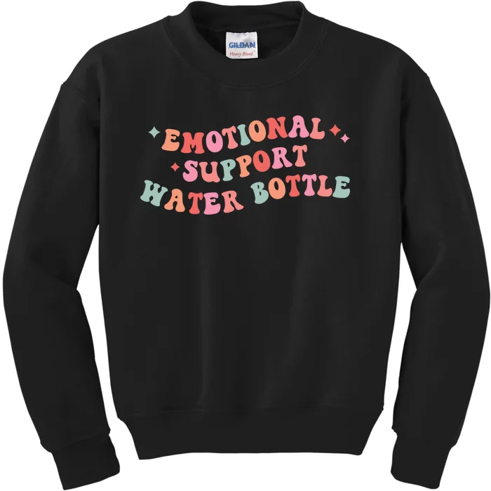 Emotional Support Water Bottle Kids Sweatshirt