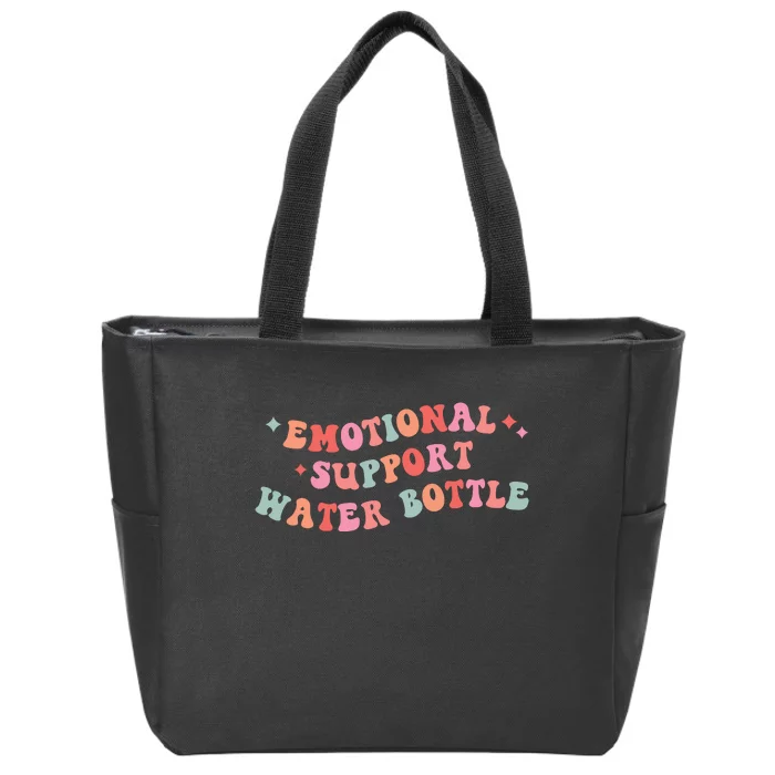 Emotional Support Water Bottle Zip Tote Bag