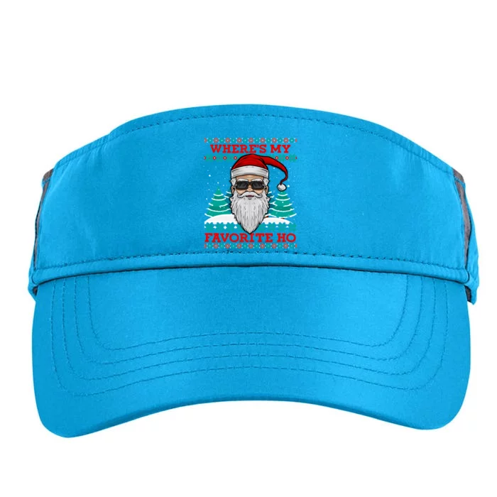 Evil Santa "Where's My Favorite Ho" Funny Ugly Christmas Adult Drive Performance Visor