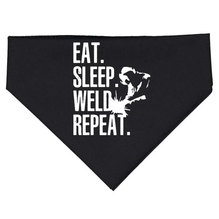 Eat Sleep Weld Repeat Welder USA-Made Doggie Bandana