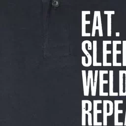 Eat Sleep Weld Repeat Welder Softstyle Adult Sport Polo