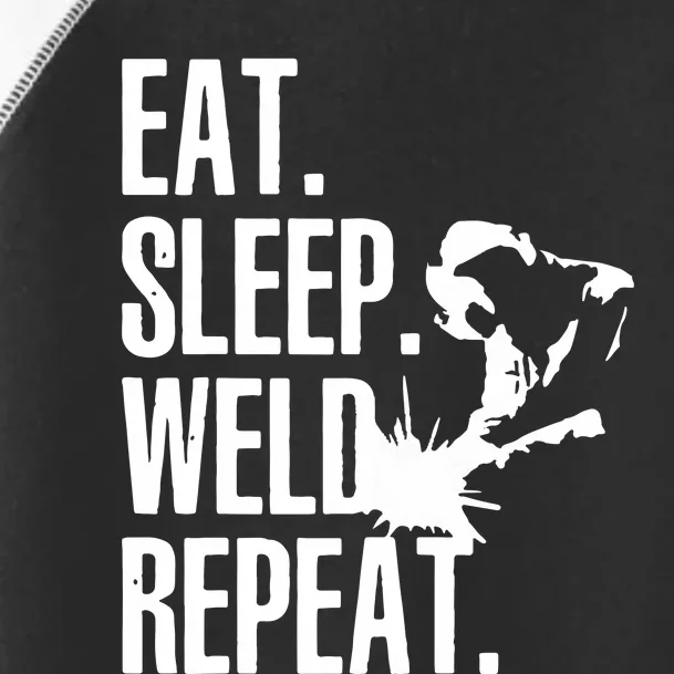 Eat Sleep Weld Repeat Welder Toddler Fine Jersey T-Shirt