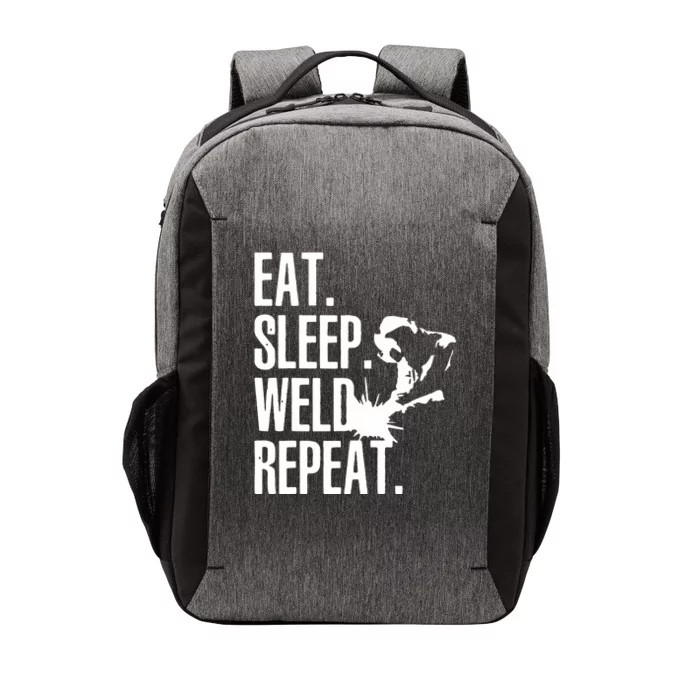 Eat Sleep Weld Repeat Welder Vector Backpack