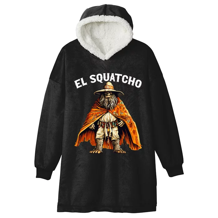 El Squatcho Western Mexican Bigfoot Sasquatch Lover Hooded Wearable Blanket