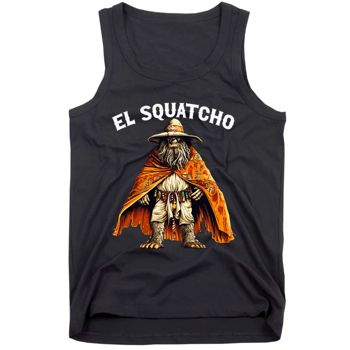 El Squatcho Western Mexican Bigfoot Sasquatch Lover Tank Top