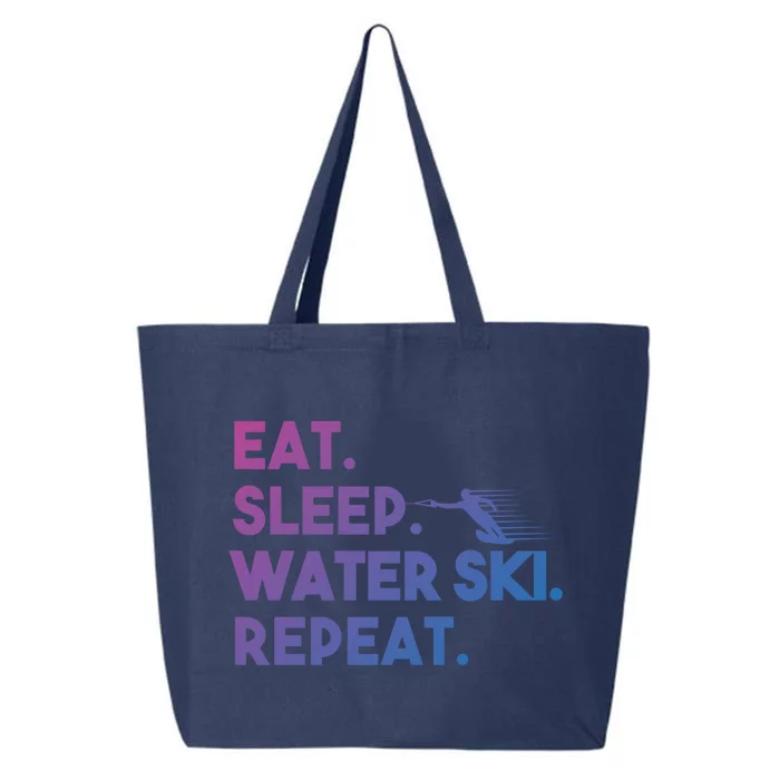 Eat Sleep Water Ski Repeat Funny Water Skier Skiing Lover Cool Gift 25L Jumbo Tote