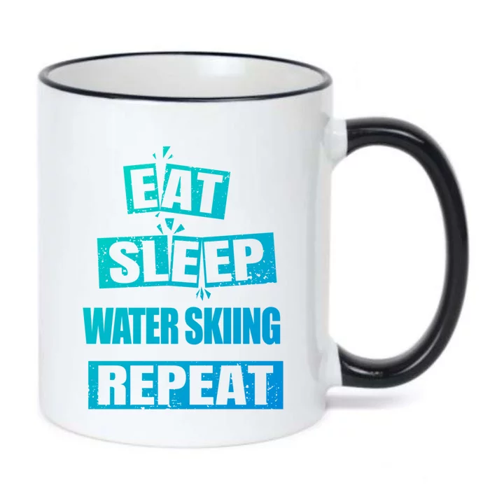 Eat Sleep Water Skiing Repeat Funny Water Skiing Gift Black Color Changing Mug